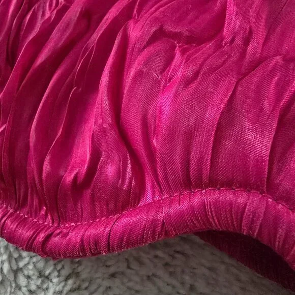 Jluxlabel Fuchsia Let's Get Away Satin Bra Top (Sz S) - Picture 5 of 8